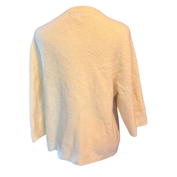 Bianco & Blu Women's Yellow Crew Neck Sweater.  Size Large - Picture 2 of 6